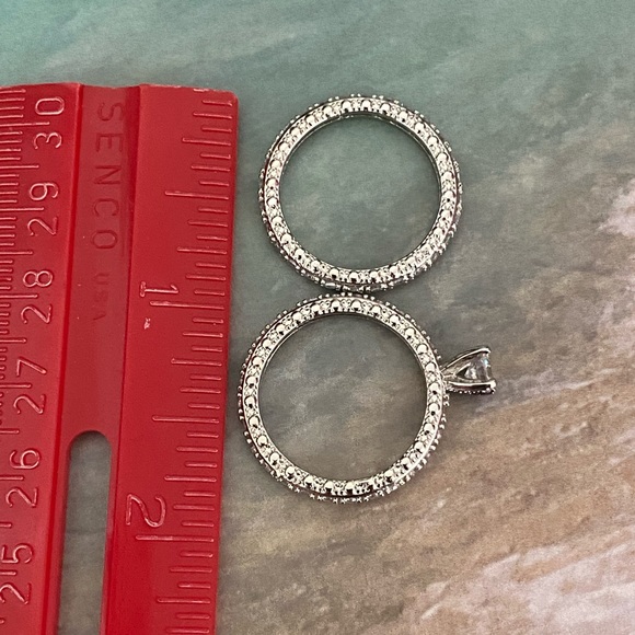 Sterling silver double ring set 💍✨💙 - Picture 3 of 9